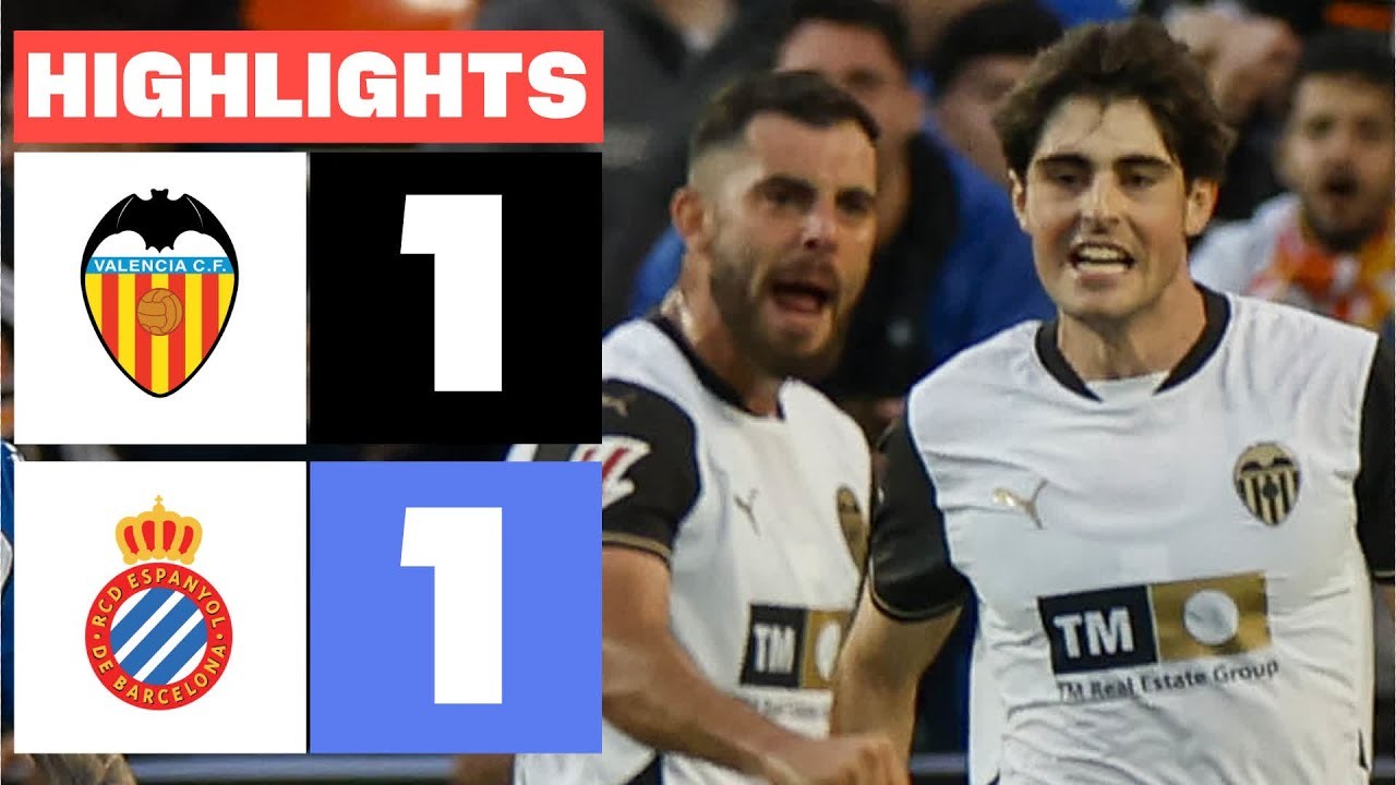 #ไฮไลท์ฟุตบอล [ บาเลนเซีย 1 - 1 เอสปันญ่อล ] ลาลีก้า สเปน 2025/23.4.68